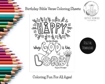Psalms 114:15/Psalms coloring printable/memory verse coloring page/happy birthday coloring/Christian Kids Activities/ homeschool activity