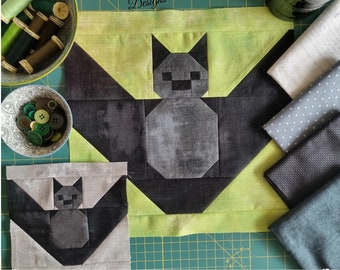 Pattern Block Bat Bat Quilt Block Pieced Pattern Digital Instant Download - Etsy