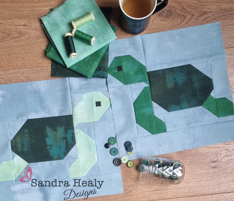 Turtle Quilt Block Pattern Machine Pieced Nautical Quilt - Etsy
