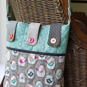 Messenger Bag Patchwork-Muster, sofortiger PDF-Download