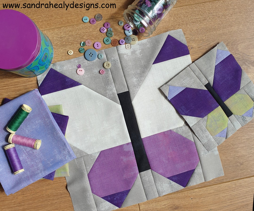 Butterfly Quilt Block Pattern, Machine Pieced, Instant Download Digital ...