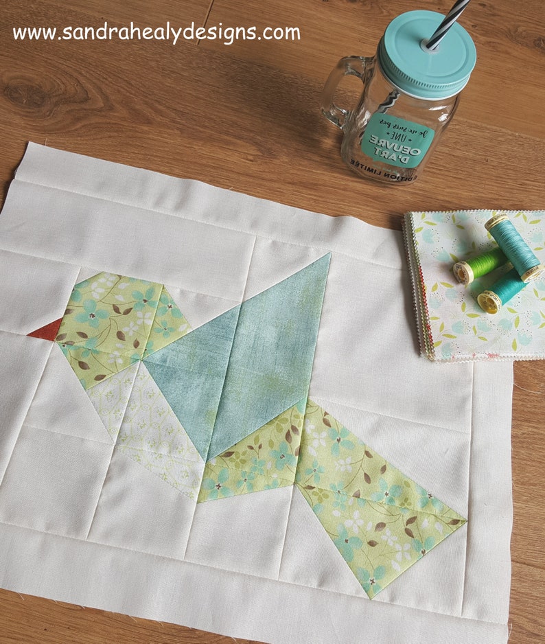 Bird quilt block pattern bird quilt pattern flying bird Etsy