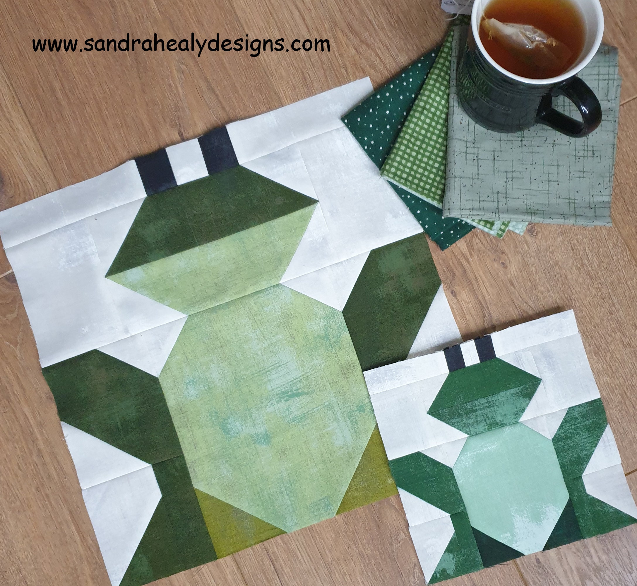 Frog Quilt Block Pattern, Machine Pieced, Digital PDF Instant Download ...