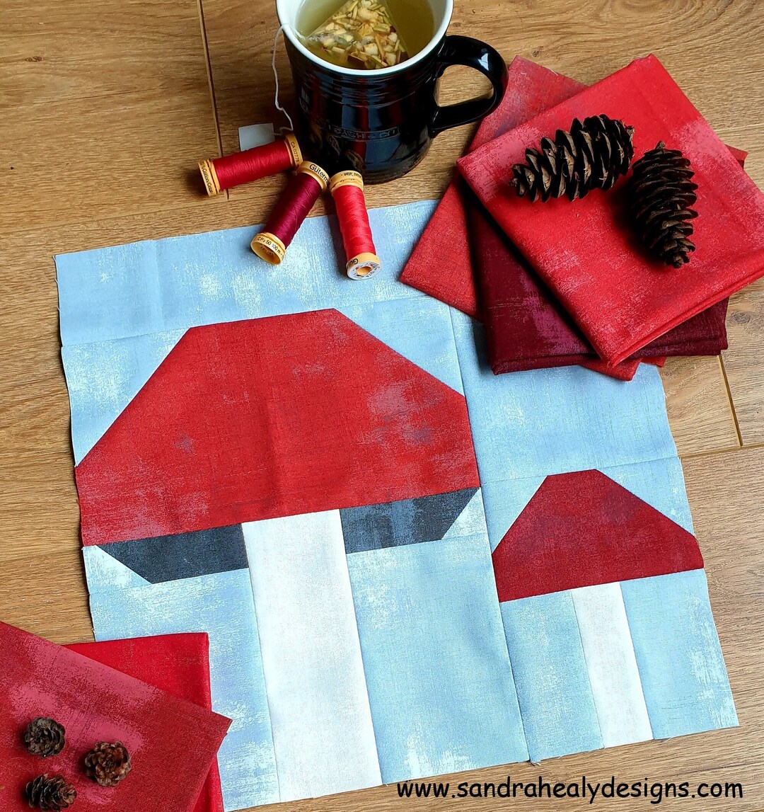 Toadstool Quilt Block Pattern: 6