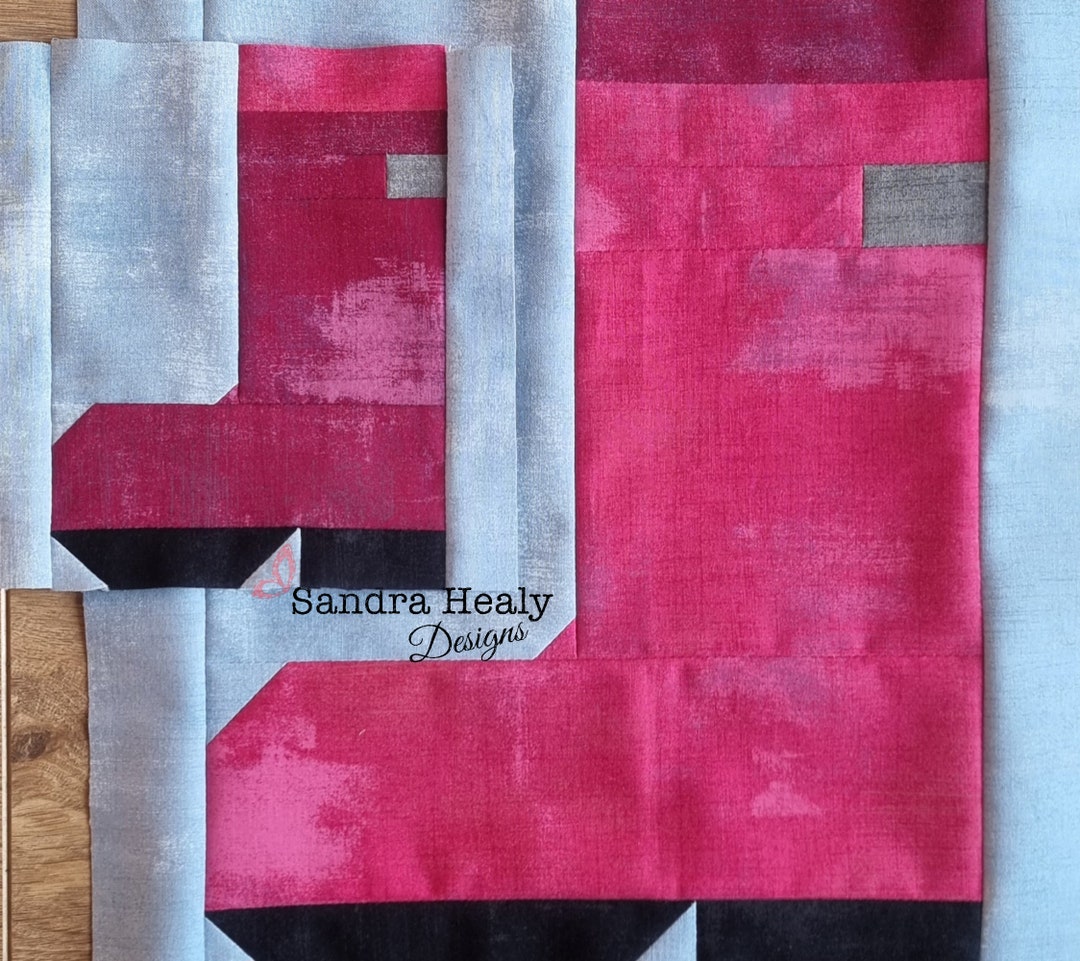 Rain Boot Quilt Block Pattern, Machine Pieced, Pdf Instant Download