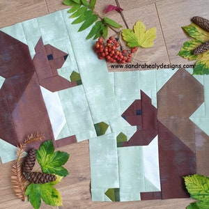 Woodland Fall Quilt Pattern machine pieced includes Acorn image 6
