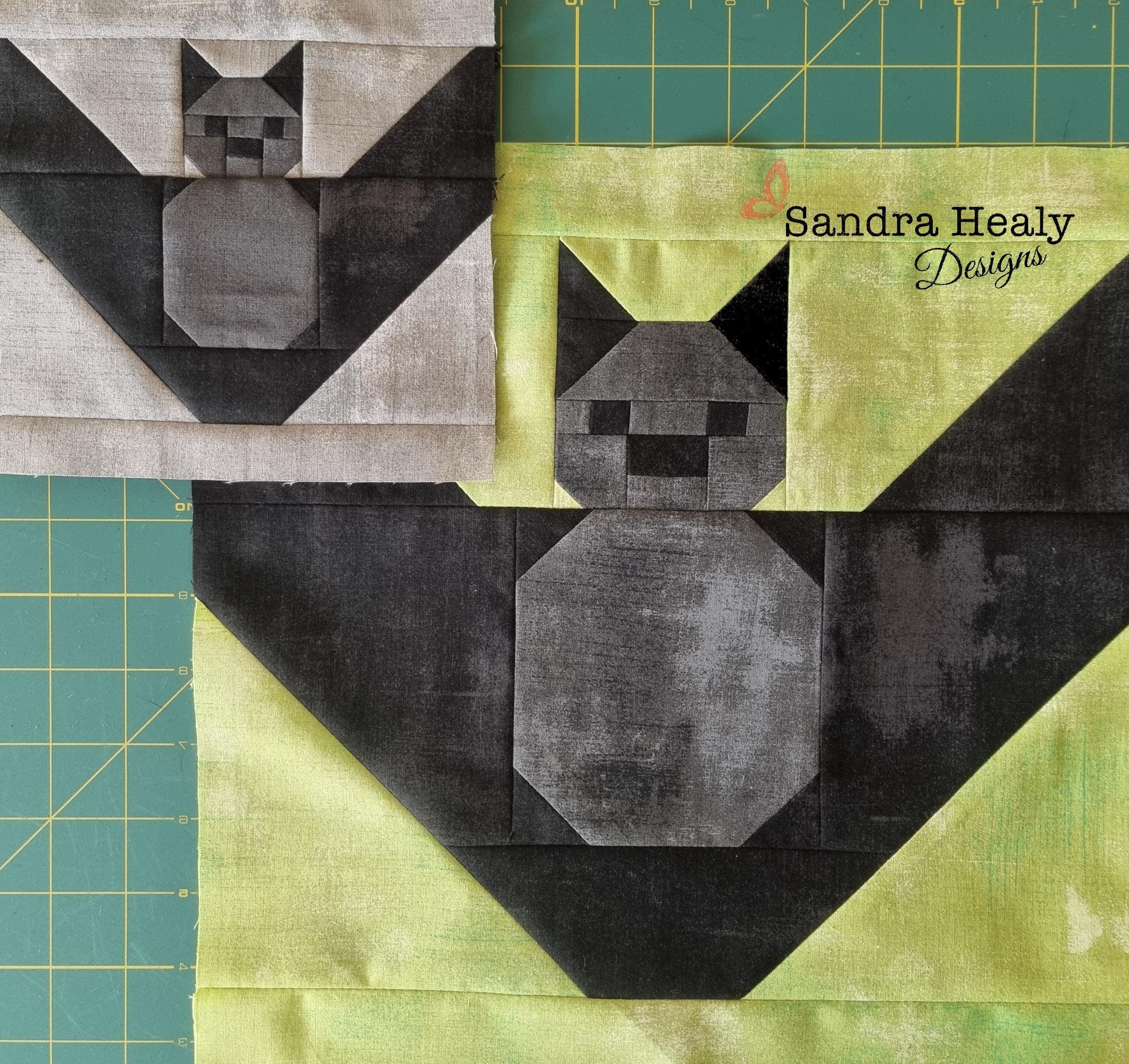 Halloween Bat Quilt Block Pattern, Machine Pieced, Instant Digital ...
