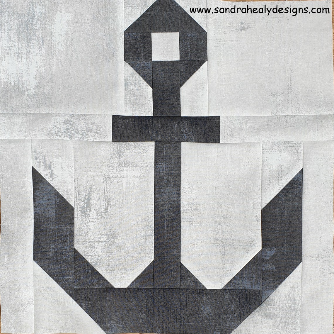 Nautical Anchor Quilt Block Instant Downloadable PDF Pattern Etsy