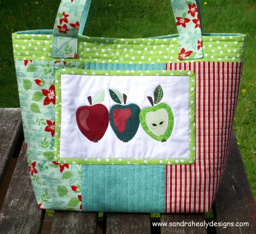 Patchwork Tote Apple Bag PDF Sewing Pattern Instant Download - Etsy