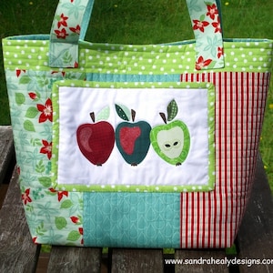 Patchwork Tote Apple Bag PDF Sewing Pattern Instant Download
