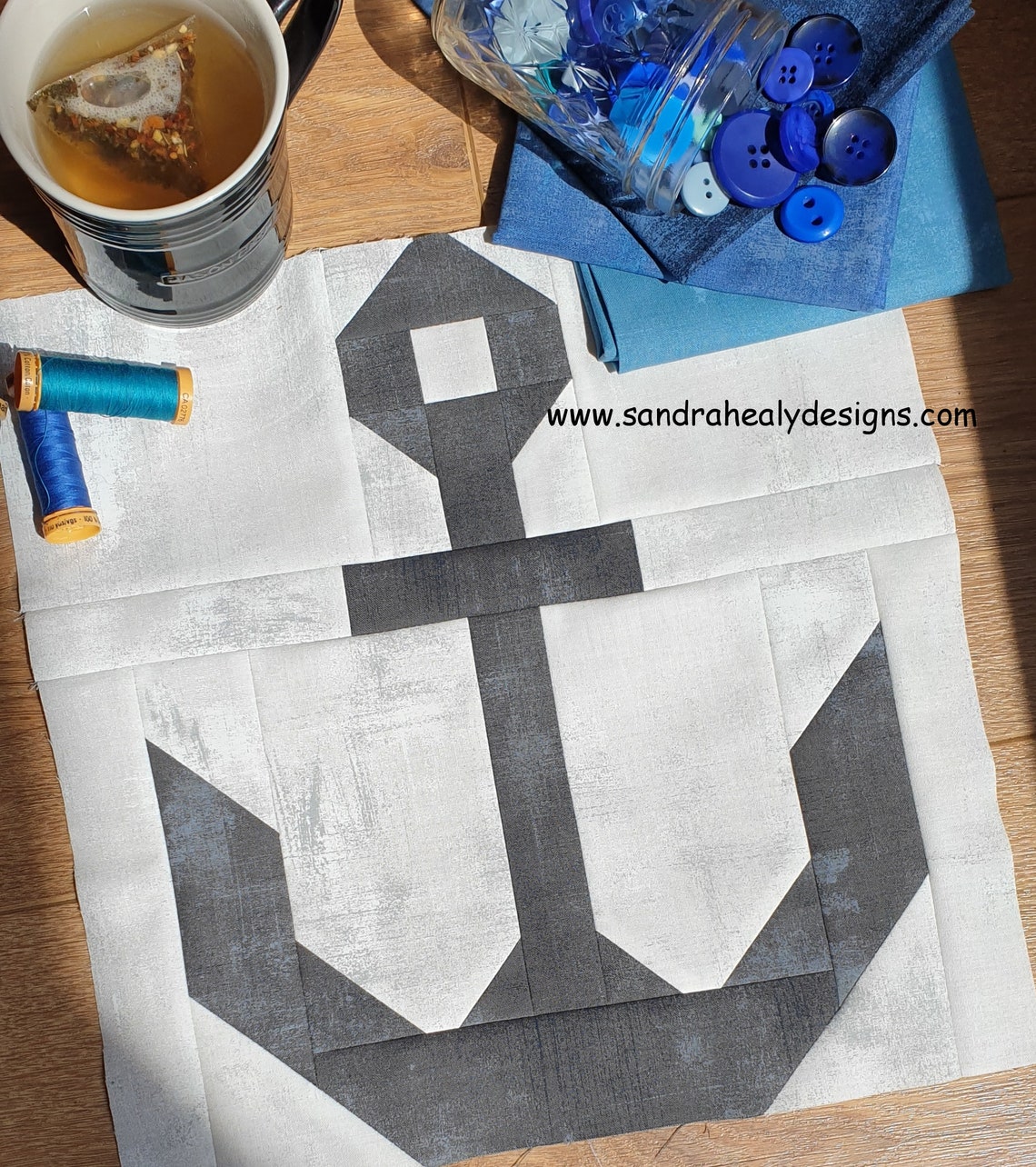 Anchor Quilt Block Pattern 12 and 6 Sizes Etsy