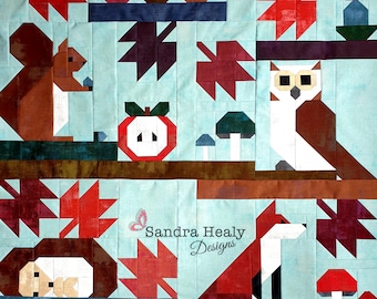 Woodland Animal Quilt (PDF Pattern)