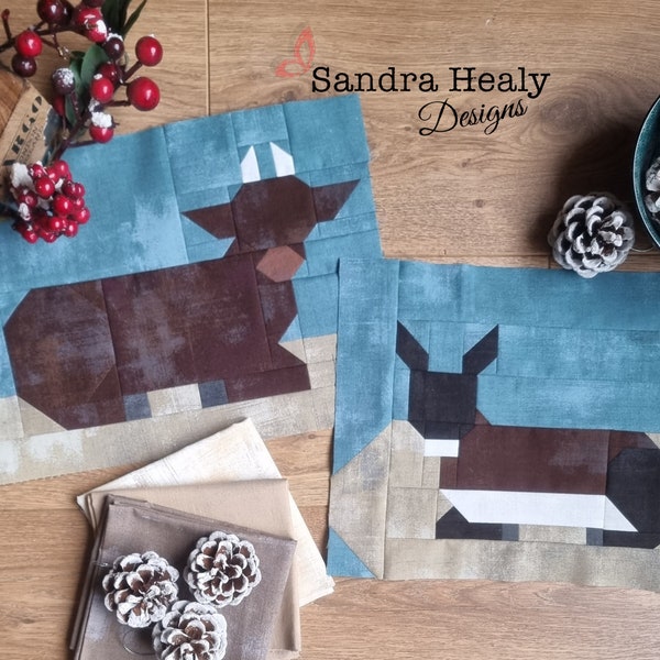 Cow Quilt Block Pattern - Etsy