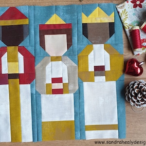 Wise Men nativity quilt block digital pdf pattern, Christmas nativity quilt, Three Kings quilt block sewing pattern