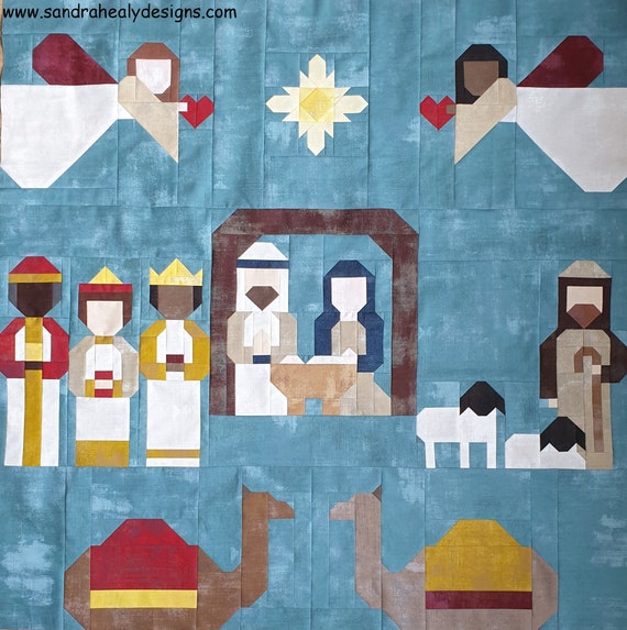 Holy Night Nativity Quilt Pattern Machine Pieced Instant PDF - Etsy