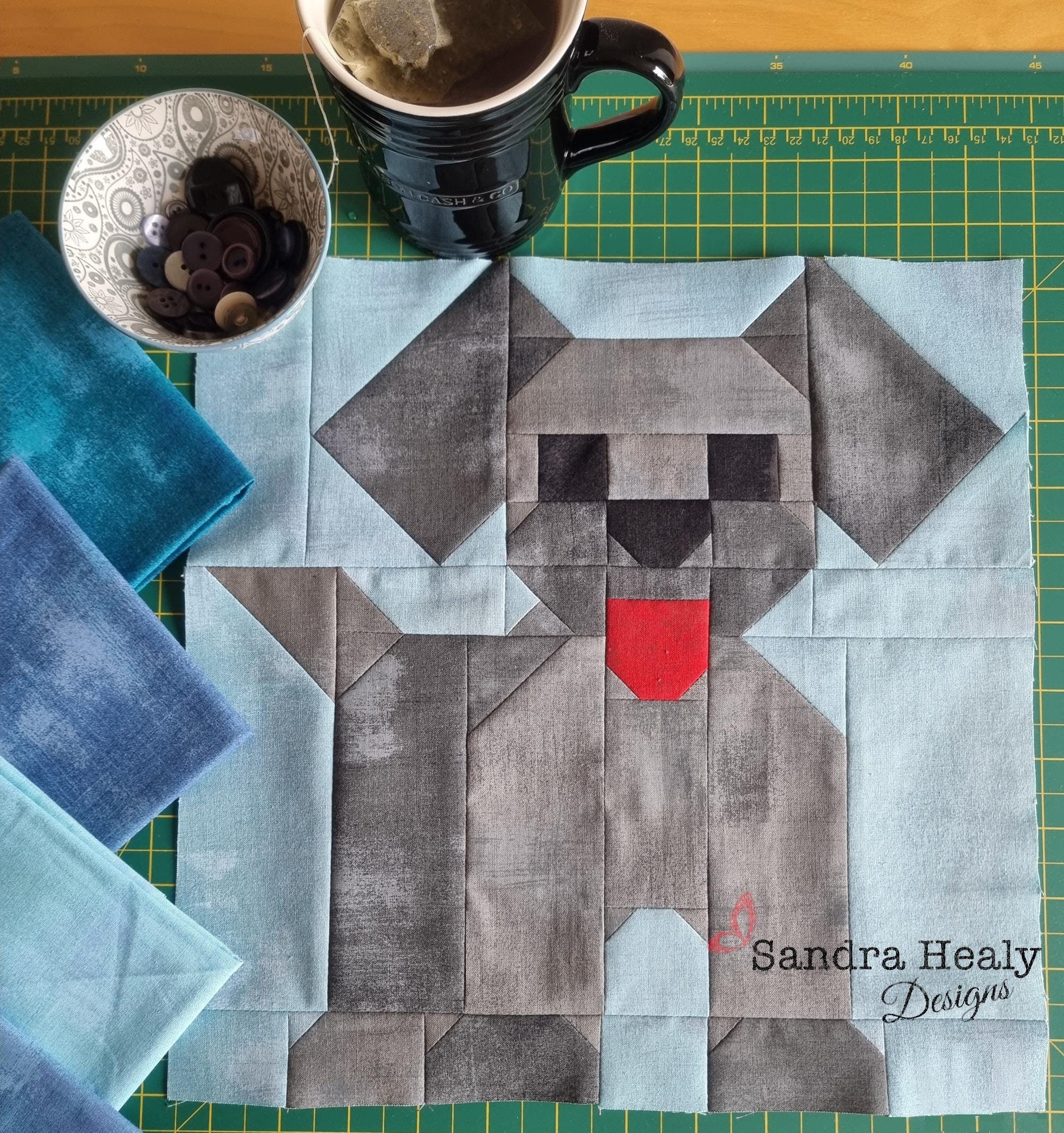 Dog Quilt Block - Etsy, image size:2000x2131