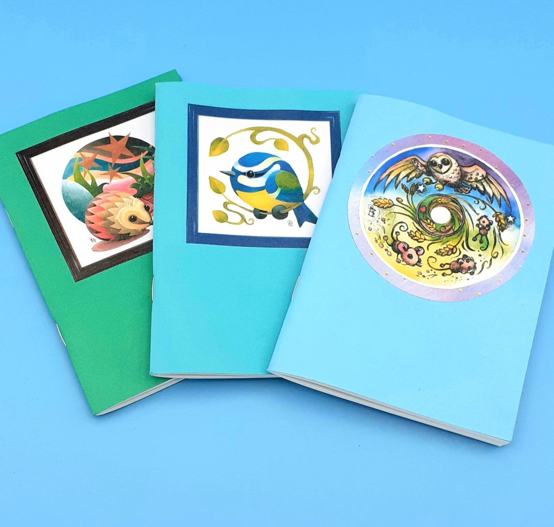 Pocket Sketchbook A6 Size Mini Sketch Book Bluetit Gifts Etsy