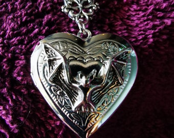 Gothic vampire bat locket necklace made to measure