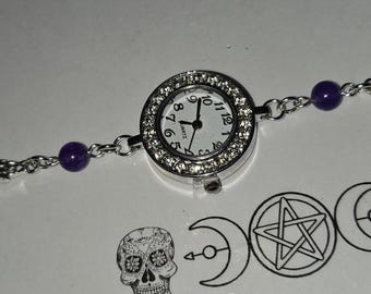 gemstone  vampire bat watch #bracelet watch#gothic watch#