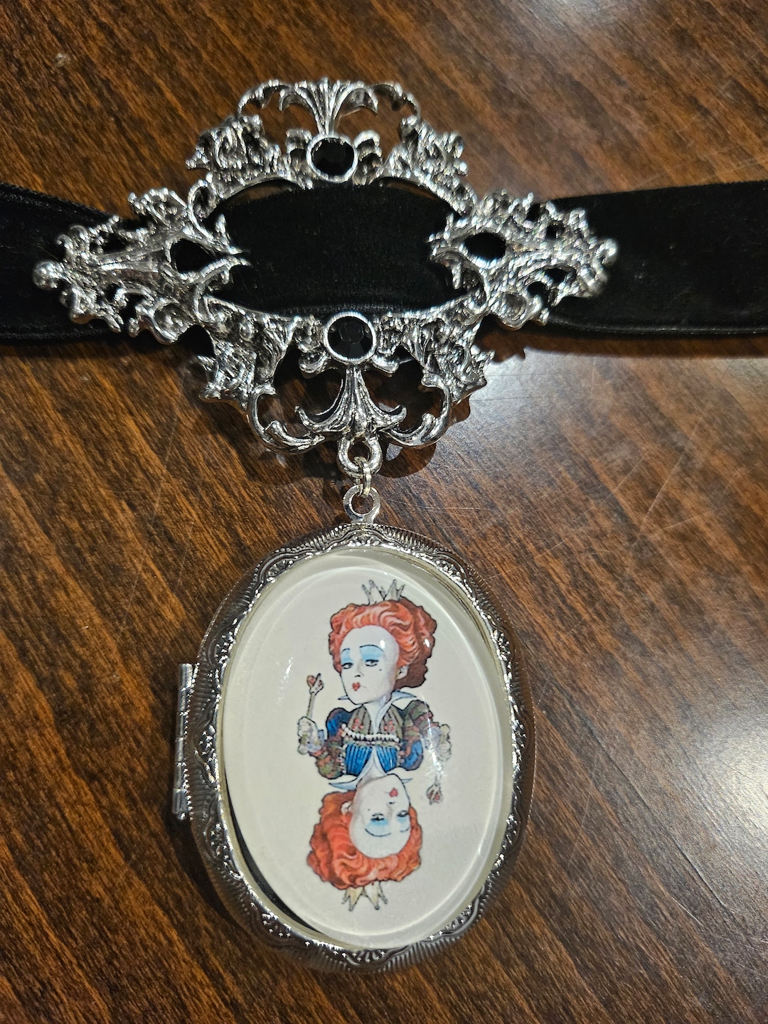 Alice in Wonderland Large Locket Choker Unisex Made to Order - Etsy