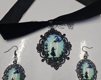 alice in wonderland  choker  set steampunk wedding gothic