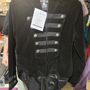 Frac pequeño gótico steampunk de terciopelo unisex