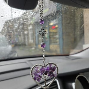 gemstone  rear car mirror charm  car accessories  car hanging charm