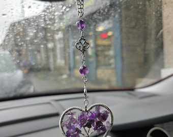 gemstone  rear car mirror charm  car accessories  car hanging charm