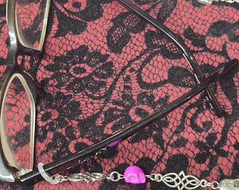 Catena per occhiali con teschio #catena per occhiali da sole #gotico #steampunk