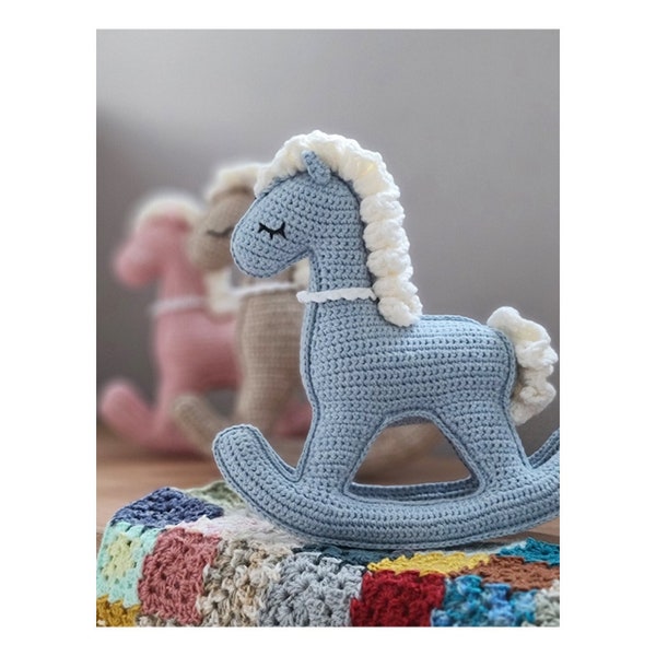 Crochet Rockin Horse, crochet pattern, pdf, amigurumi horse, amigurumi