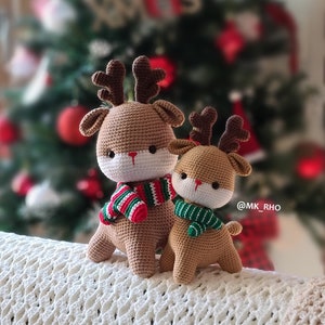 Mini Reindeer, Crochet Reindeer, PDF, Crochet pattern,Amigurumi pattern, amigurumi rein deer