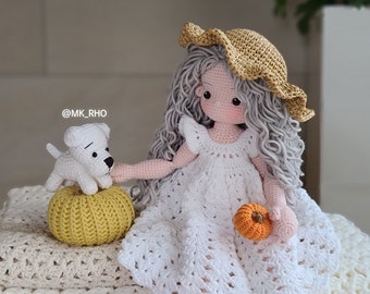 CrochetDoll2021, amigurumi pattern, Amigurumi girl, Crochet girl doll pattern, pdf,