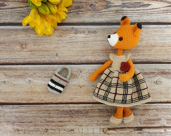 Amigurumi pattern, Crochet doll, Anigurumi , Bella the Fox