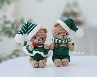 Amigurumi pattern, crochet doll , The Christmas bear