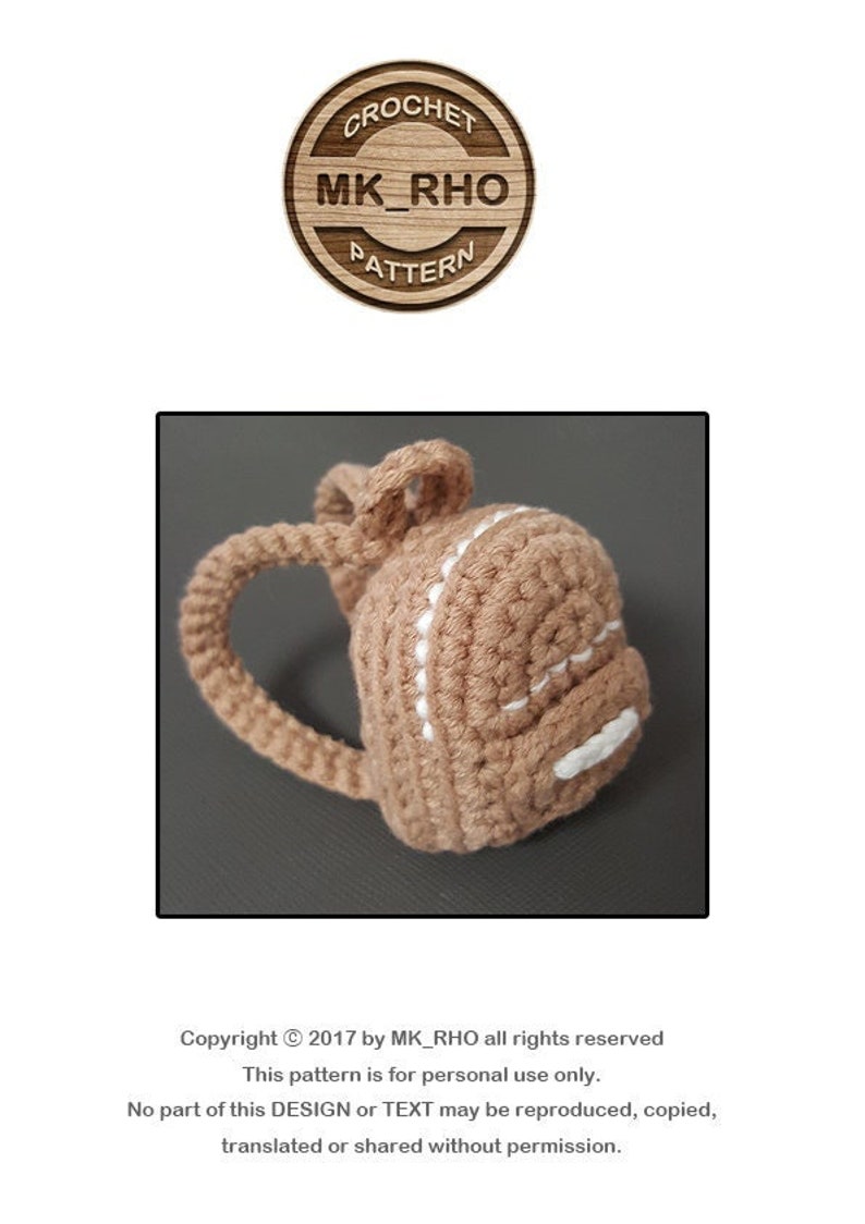 Mini Backpack Crochet Backpack Amigurumi Pattern Pdf Etsy