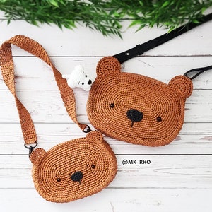 Bärentasche, Häkeltasche, Amigurumi-Tasche, Minitasche, Kindertasche, Taschenmuster, pdf