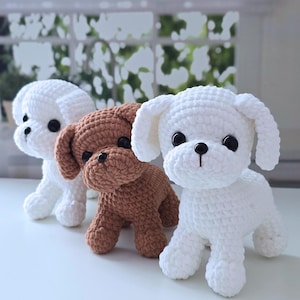 Crochet Maltese Dog Pattern: Amigurumi Maltipoo Toy (PDF)
