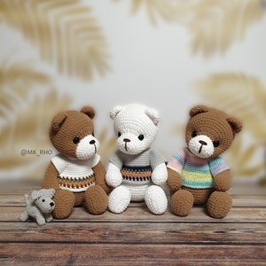 crochet pattern, amigurumi Teddy bear 202001