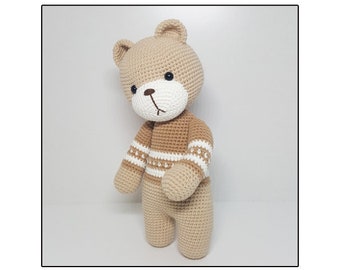 Chubby bear, crochet doll, amigurumi pattern