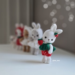 BerryBunny Crochet Pattern: Amigurumi Animal Plush (PDF)