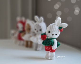 BerryBunny Crochet Pattern: Amigurumi Animal Plush (PDF)