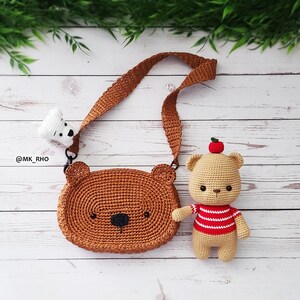 Bear Bag, Crochet Bag, Amigurumi Bag, Mini Bag, Kids Bag, Bag Pattern ...