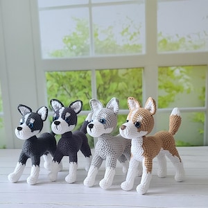Virkat Husky Amigurumi-mönster (PDF)
