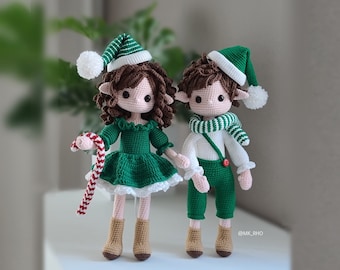 Crochet Elf Doll Amigurumi Pattern: Christmas Elf PDF (33cm)