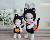 Crochet Black Cat Bunny Halloween Costume Pattern: Amigurumi (PDF Pattern)