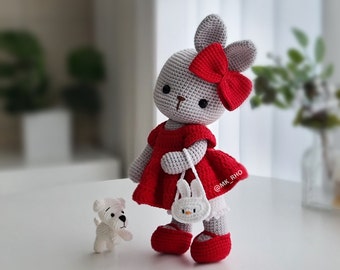 amigurumi bunny pattern, amigurumi, BigBow Bunny, crochet pattern, amigurumi  pattern, amigurumi bunny, crochet pattern.