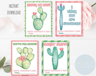 Valentine/'s Love Card Wedding Gift Potted Plant Cute Cactus Best Friend Galentines Anniversary New Home Card I/'m stuck on you