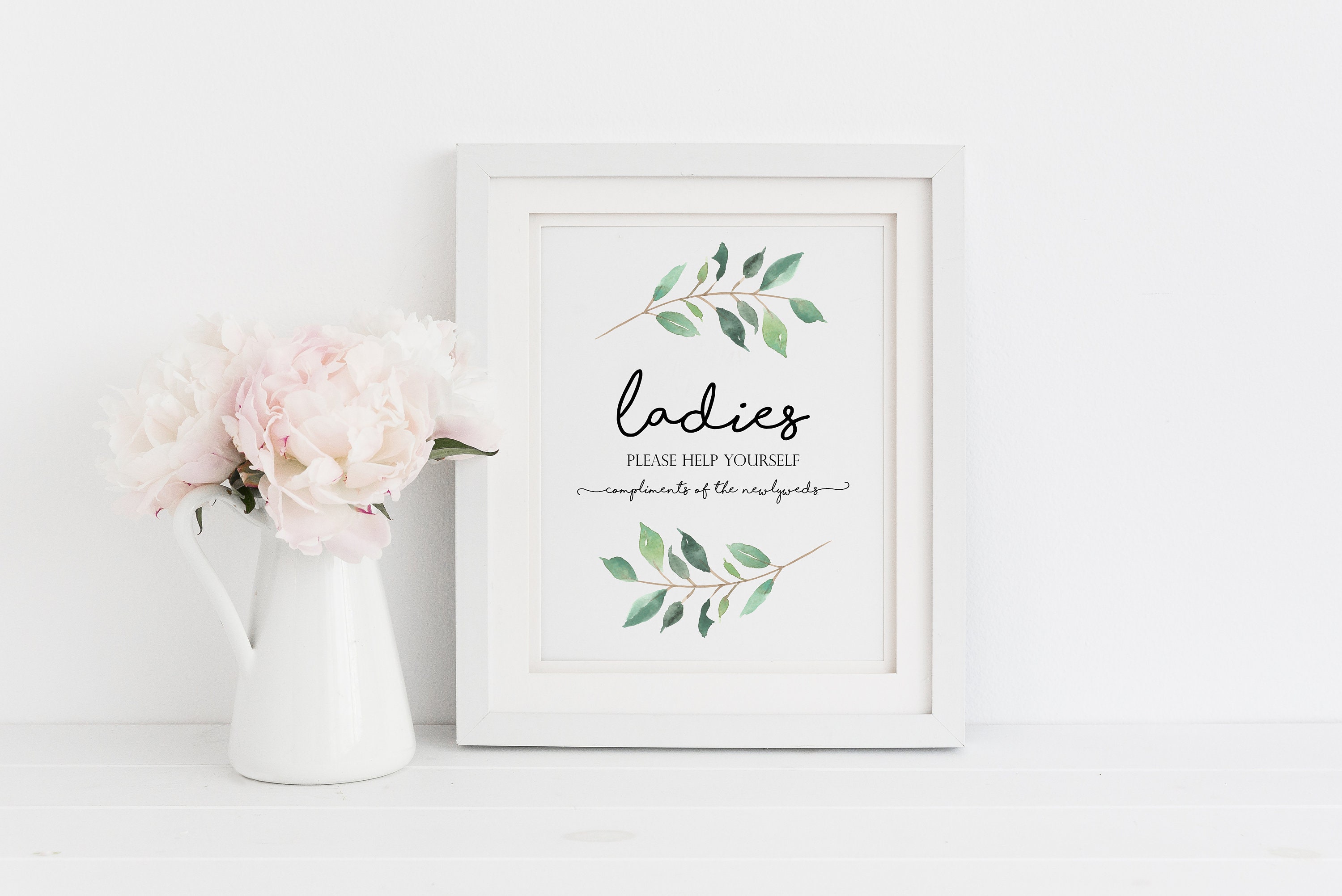 Bathroom Basket Sign Printable Wedding Bathroom Sign Ladies - Etsy