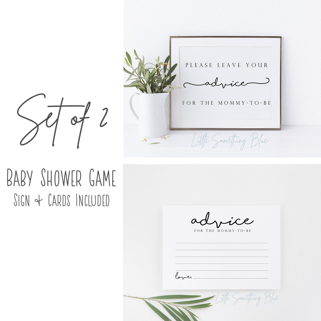 Printable Advice for Mommy Card Advice for Mommy to Be Baby Shower ...