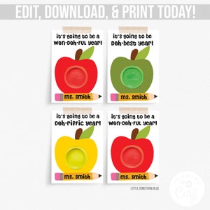 Welcome To My Class Teacher Gift Back to School Student Gift Playdoh Printable Candy Free Digital Download First Day Of School Teacher Gift